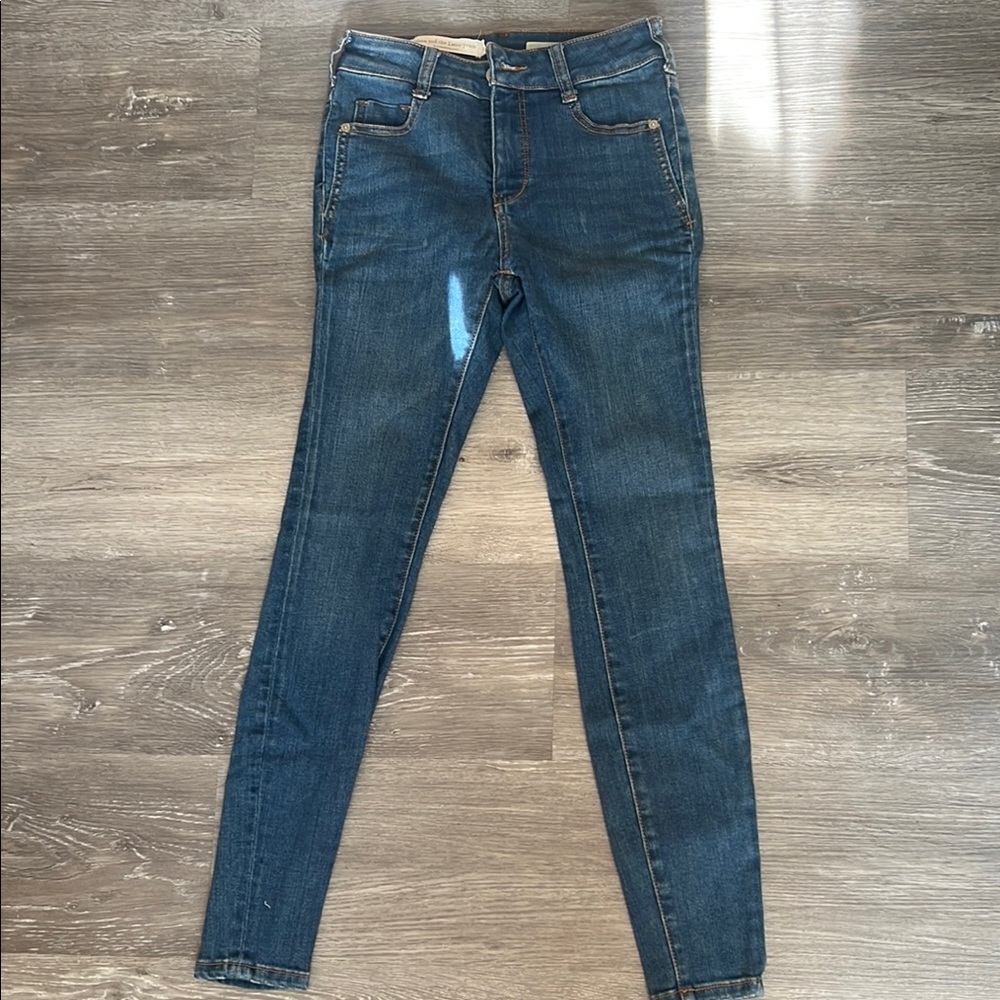Anthropologie Blue Skinny Jeans with Stretch